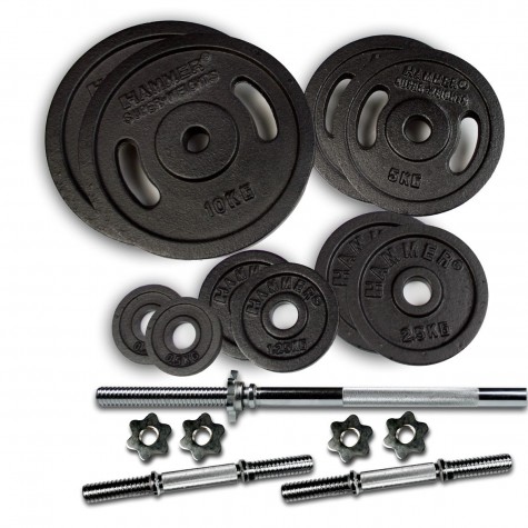 Hammer HAMMER 53 kg Lang- und Kurzhantel-Set