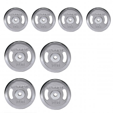 HAMMER 60 kg Chrom-Gewichte-Set